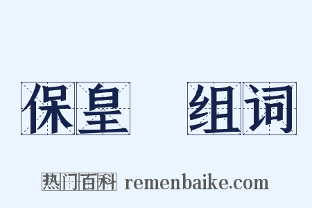 保皇黨组词是什么意思的图片